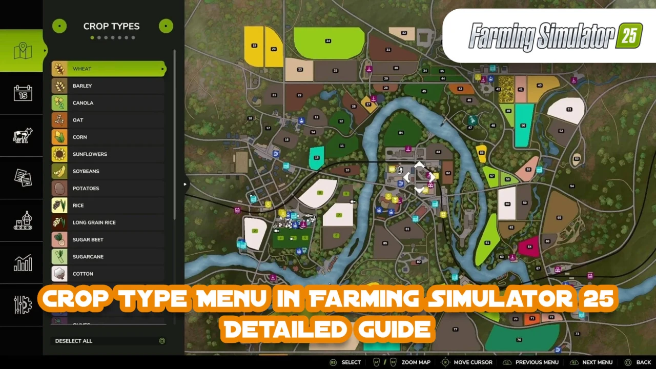 Crop Type Menu in Farming Simulator 25: Detailed Guide