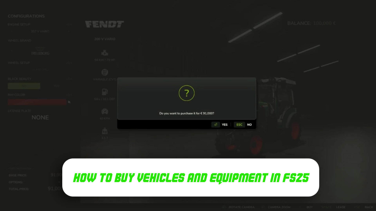 How to Buy Vehicles and Equipment in FS25?