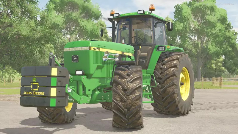 John Deere 4755 Turbo Edit with Weight