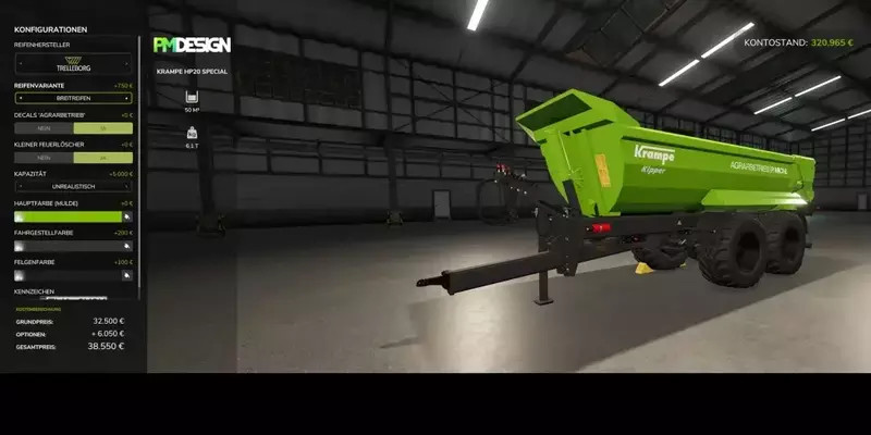 Krampe HP20 Customizable Tipper