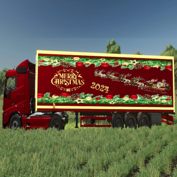 Merry Christmas and Happy New Year Semi-Trailer