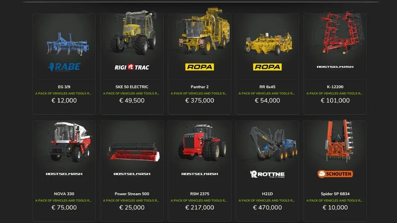 Vehicles and Tools Pack R-T