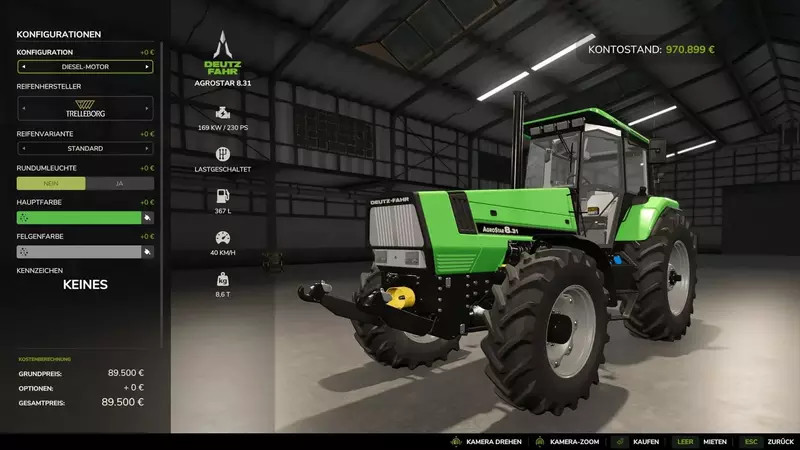 Deutz Agrostar 831 Modification