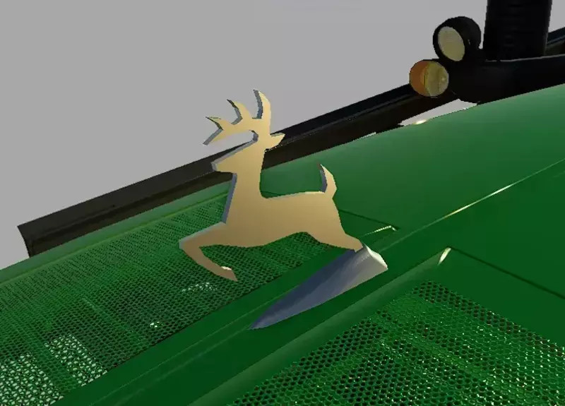 John Deere Engine Hood Ornament - Deer