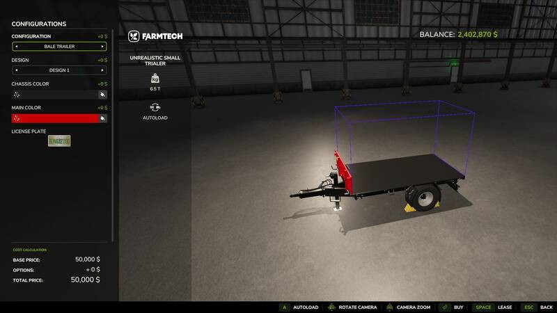 Small Unrealistic Agricultural Trailer