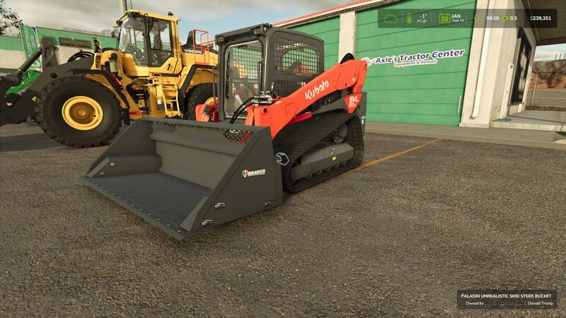 Unrealistic Skid Steer Loader Bucket