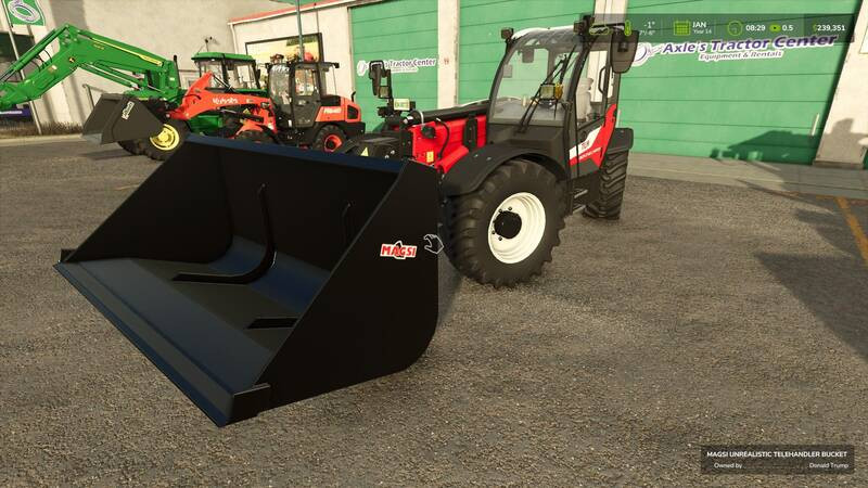 Unrealistic Telehandler Bucket