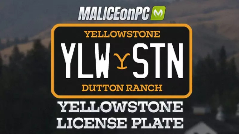 Yellowstone Dutton Ranch License Plate