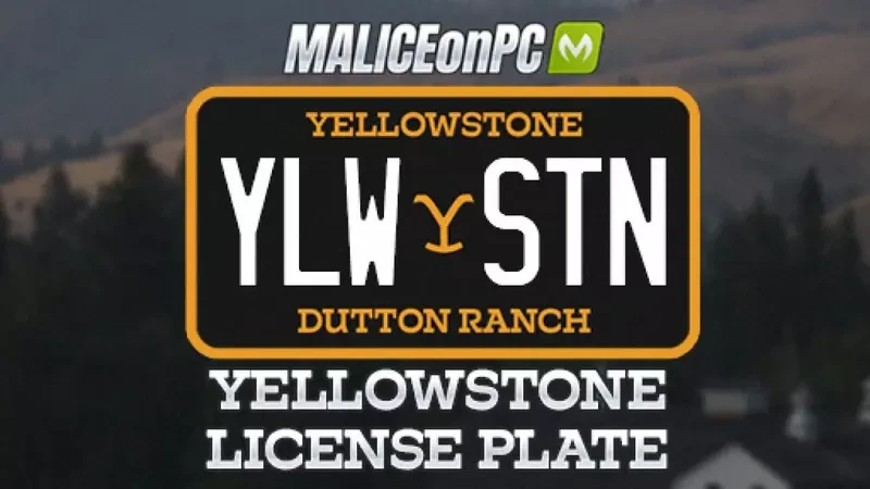 Yellowstone Dutton Ranch License Plate