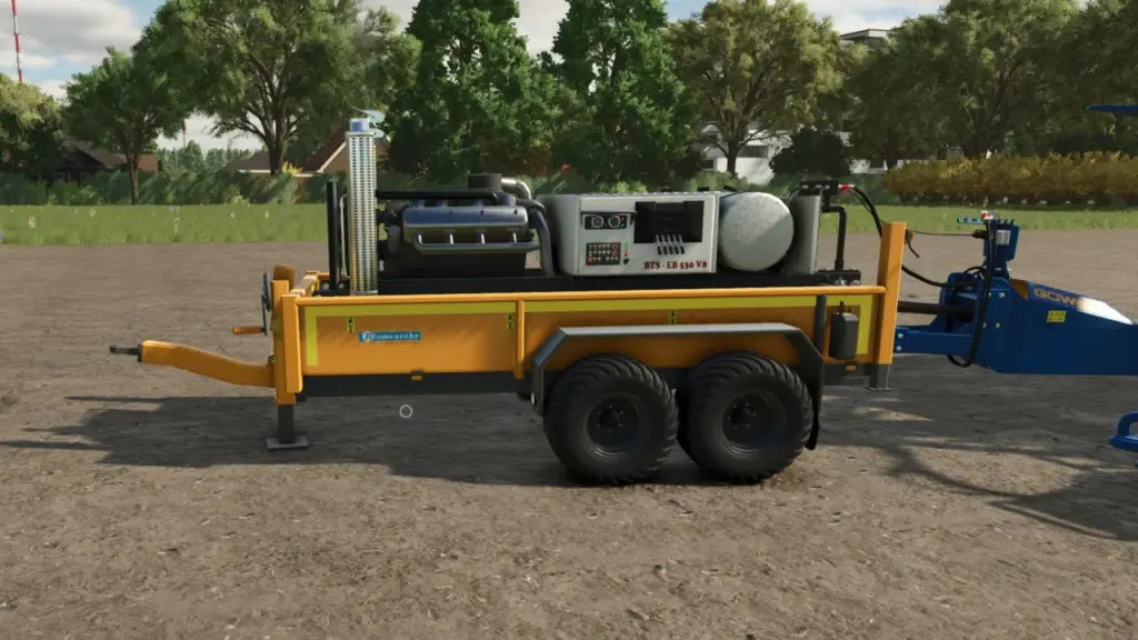 V 8 Motor station trailer