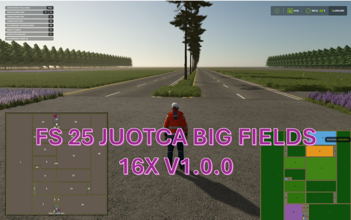 FS25 JUOTCA BIG FIELDS 16X