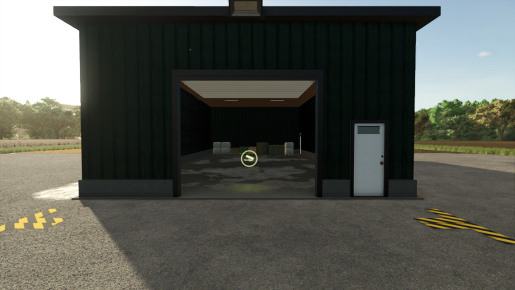 Corrugated iron warehouse