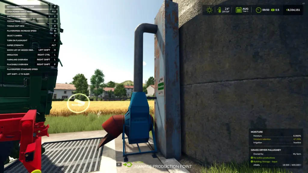 Grassdryer for Pallegney Map