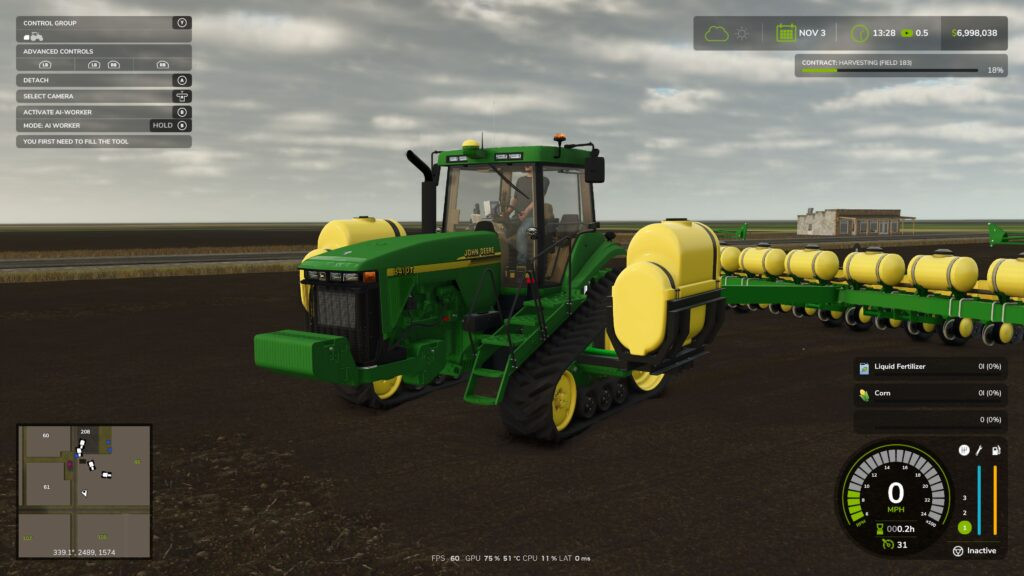 John Deere 8410T and Saddle Tanks