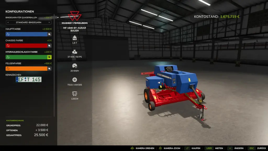 Massey Ferguson 1840 HD baler