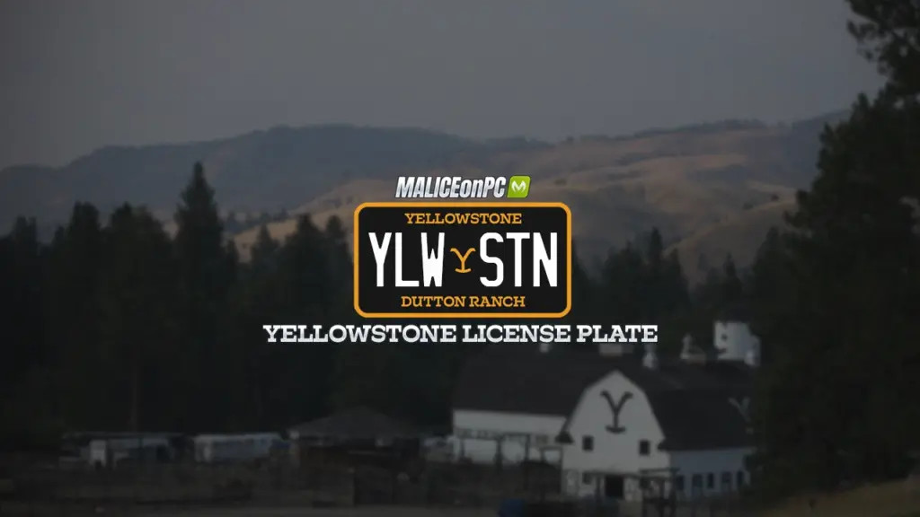 Yellowstone Dutton Ranch License Plate