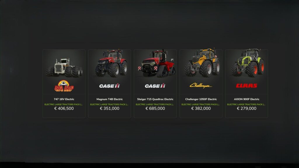 Electric Large Tractors Pack