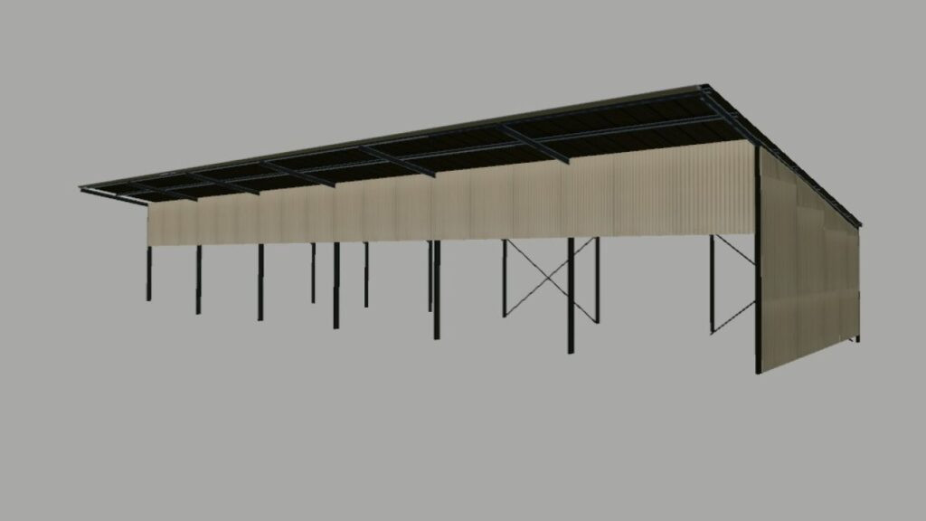 French sheet metal shed
