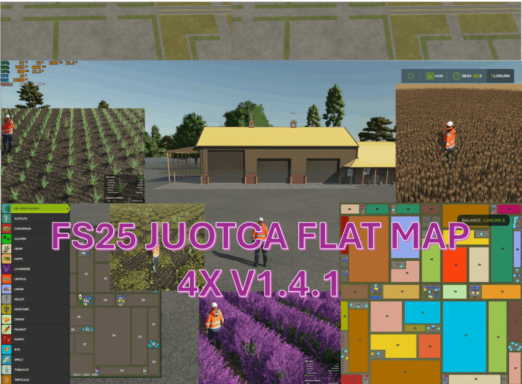 Juotca Flat Map 4X