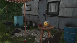 Small Rusty Camper trailer