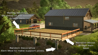 Wooden Deck Railing Section