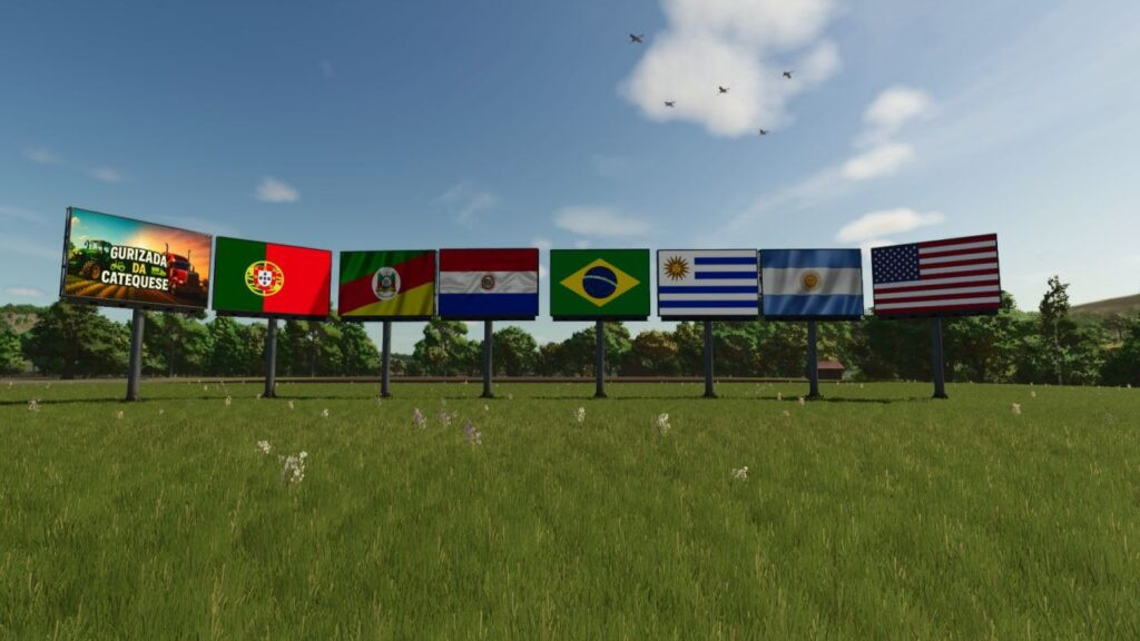 Country flags billboards