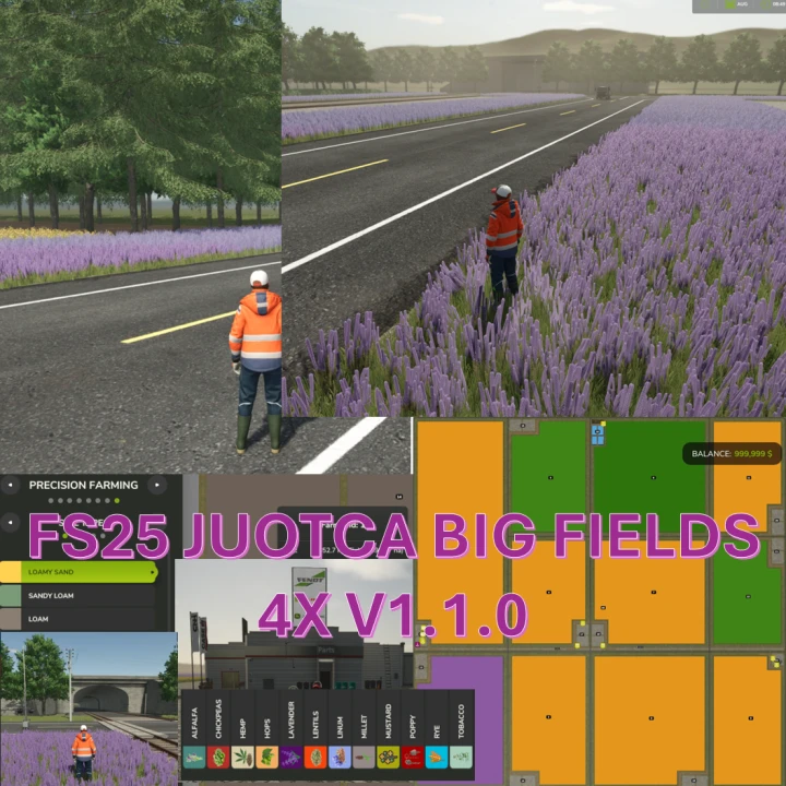 FS25 JUOTCA BIG FIELDS 4X