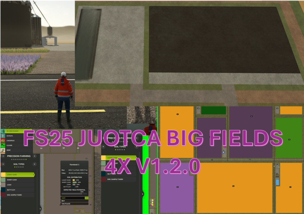 FS25 JUOTCA BIG FIELDS 4X