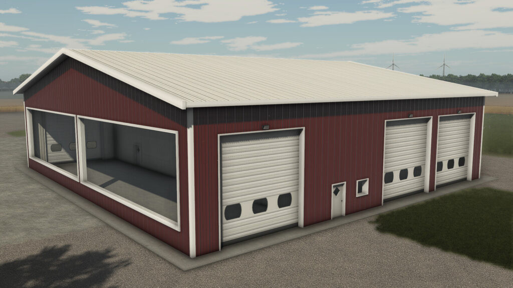 Garage With Large Windows
