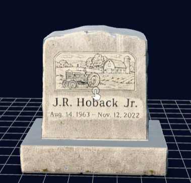 J.R. Hoback Jr. Memorial Headstone