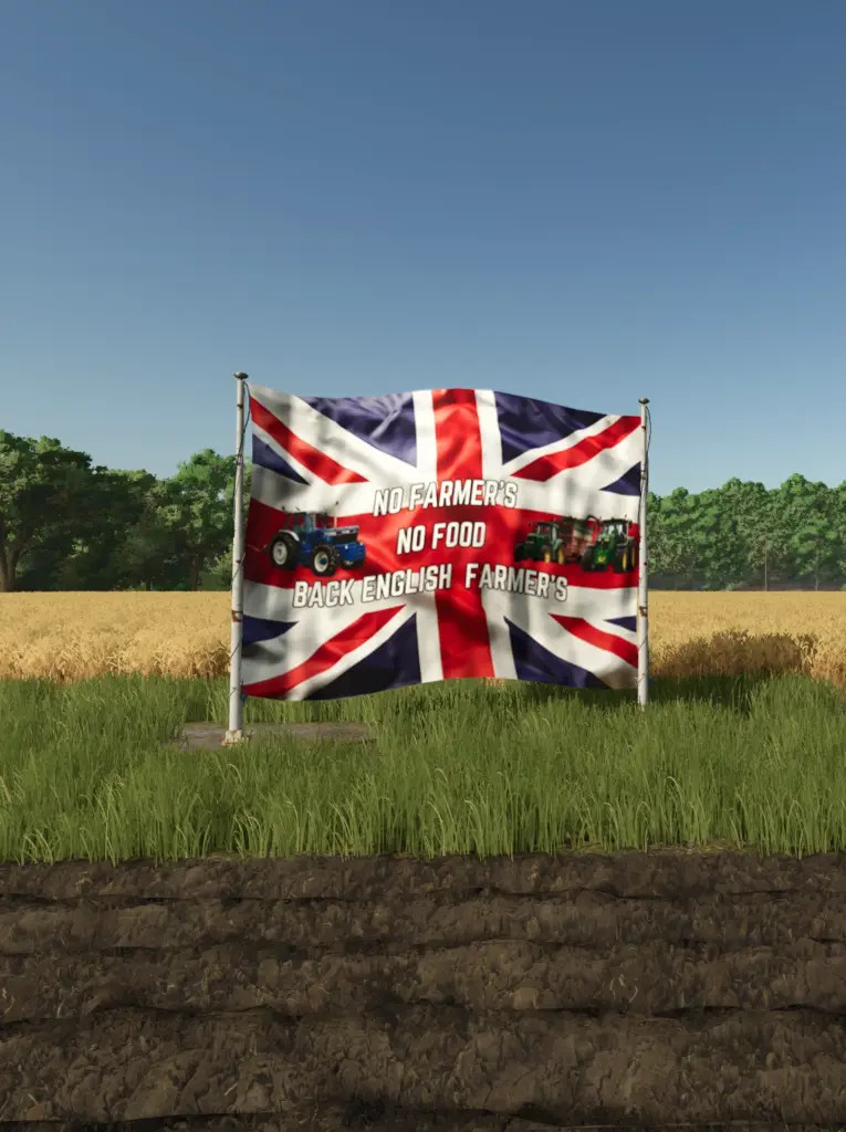 No Farmer No Food English Flag EDIT