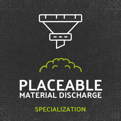 Placeable Material Discharge