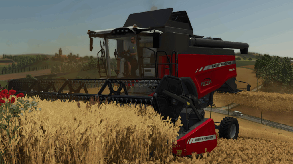 Self-levelling AGCO combines