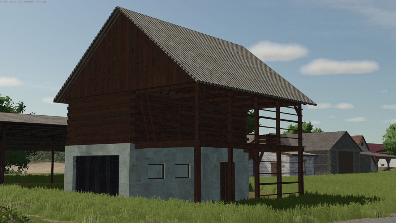 Garage with shelter V Beta