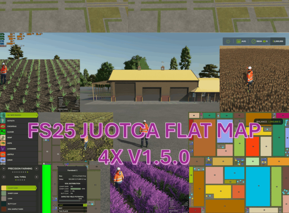 Juotca Flat Map 4X