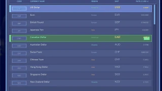 Currency Selector