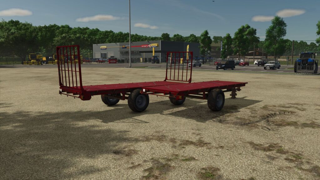Old flatbed trailer