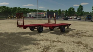 Old flatbed trailer