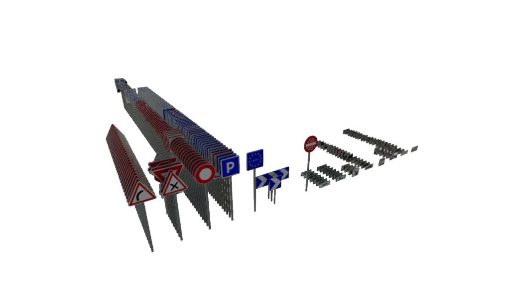 Pack of French Road Signs