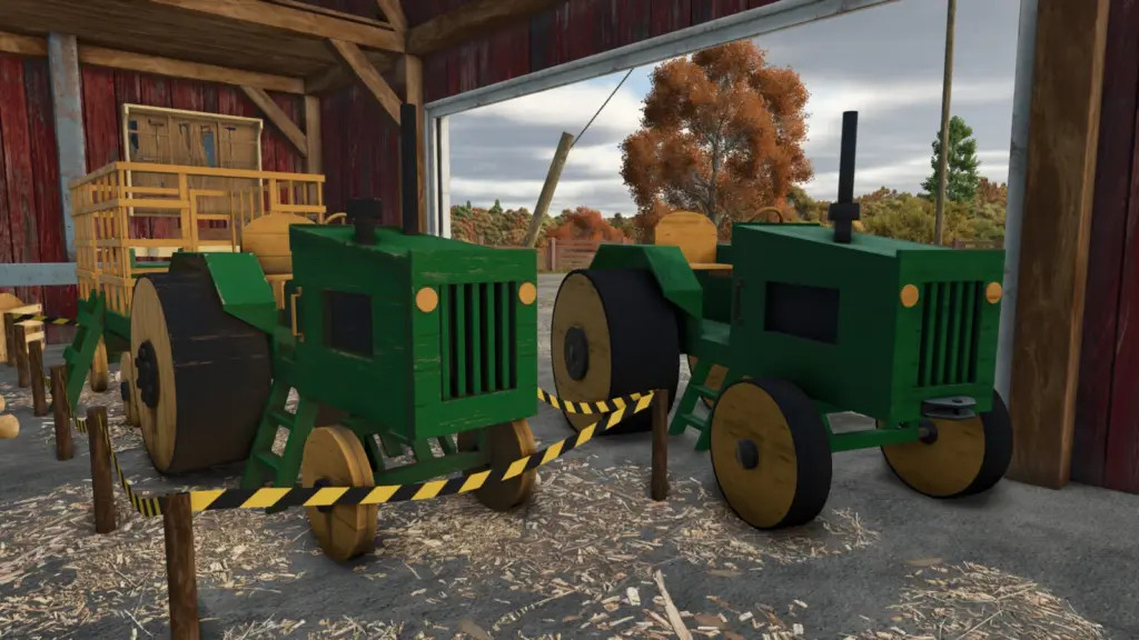 Wooden Tractor Set